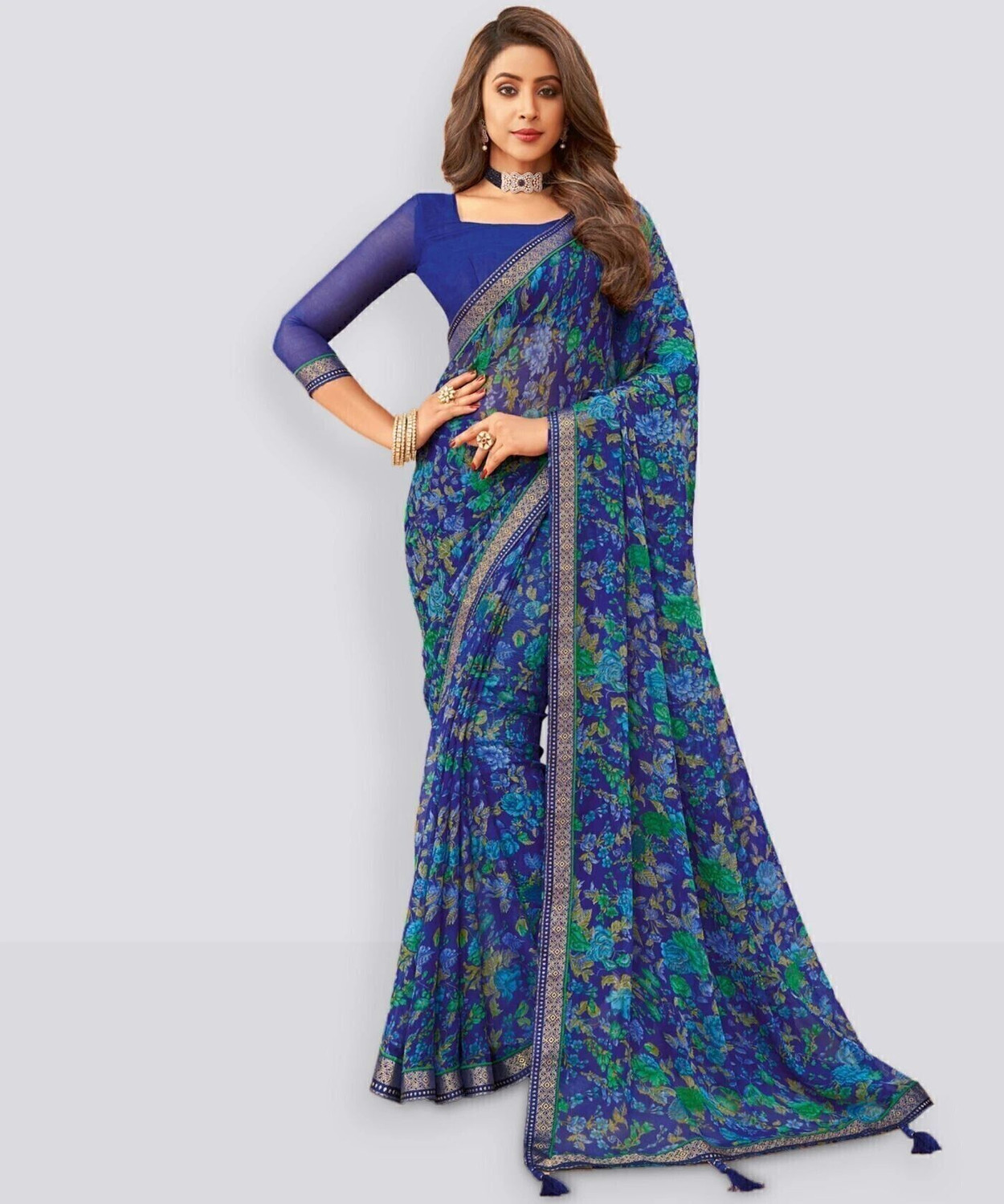 Sharini Chiffon & Georgette Party & Festive Saree
