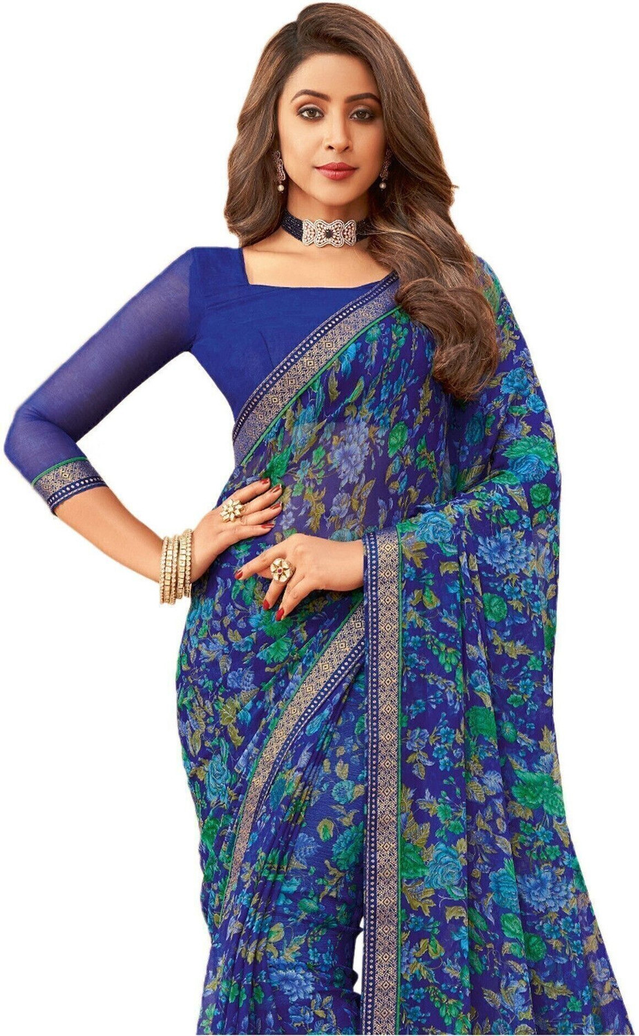 Sharini Chiffon & Georgette Party & Festive Saree