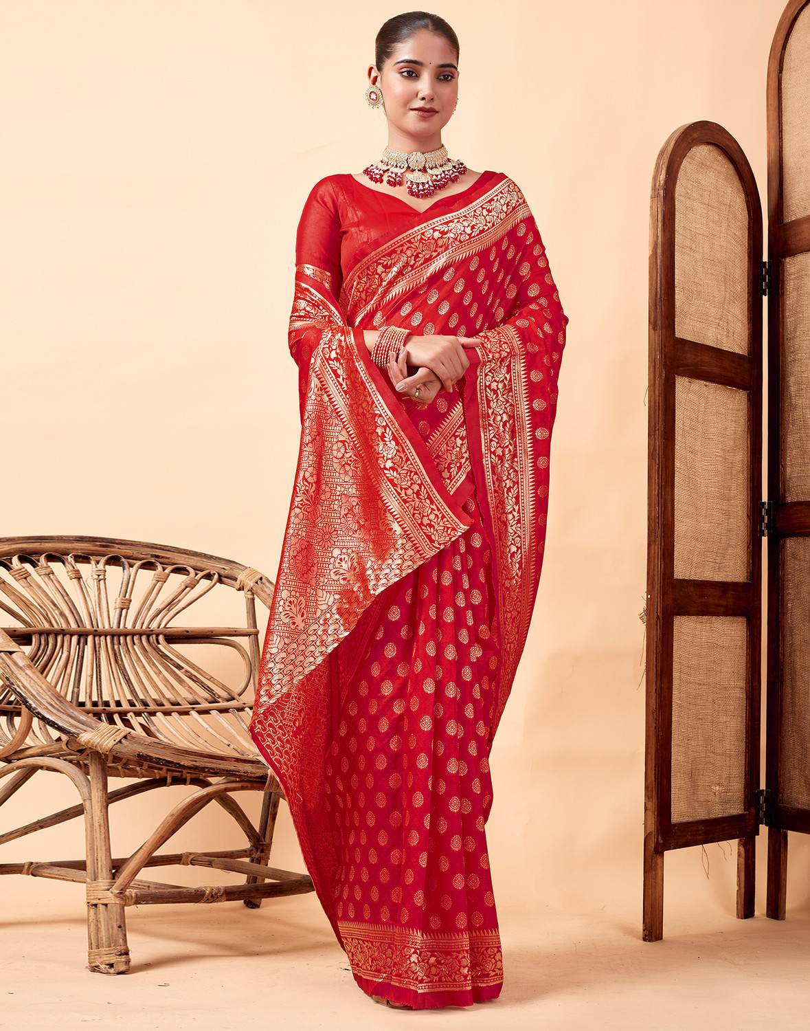 Sharini Embellished Kanjivaram Cotton Silk Saree 