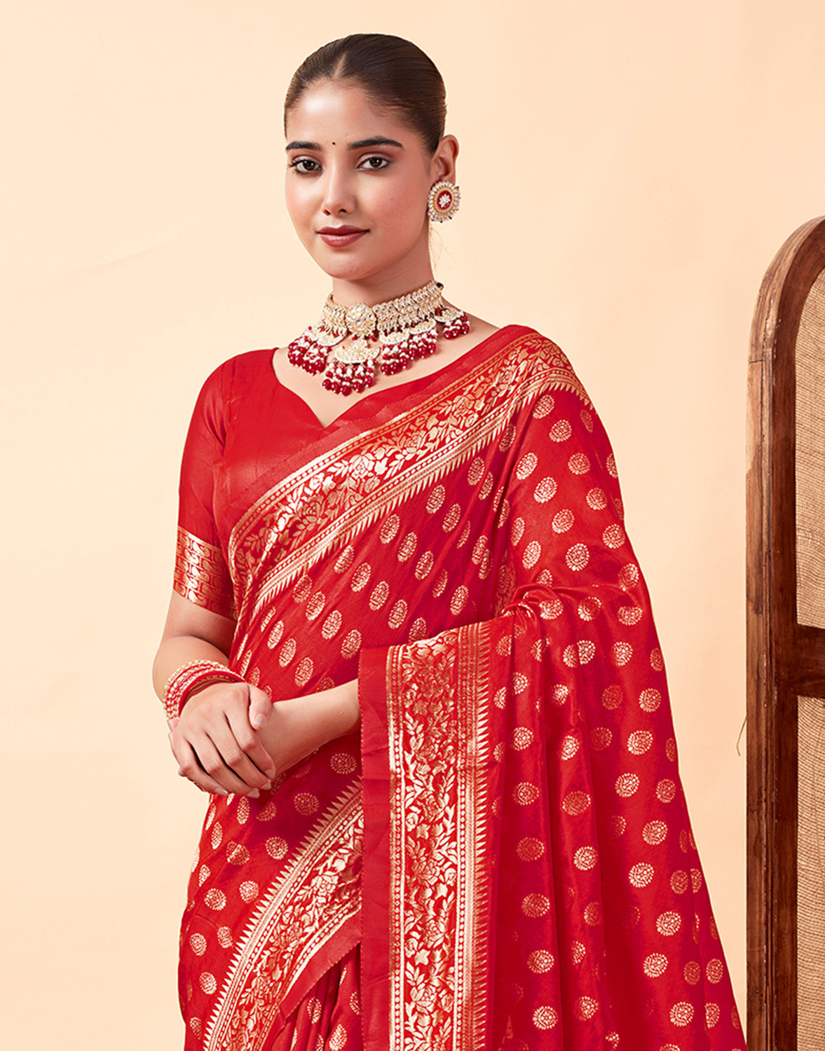 Sharini Embellished Kanjivaram Cotton Silk Saree 