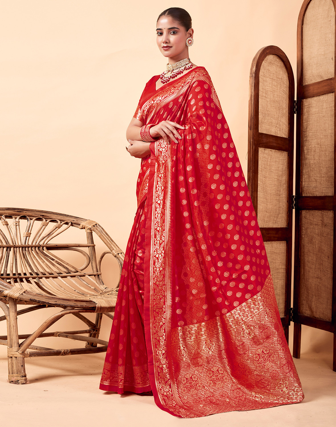 Sharini Embellished Kanjivaram Cotton Silk Saree 