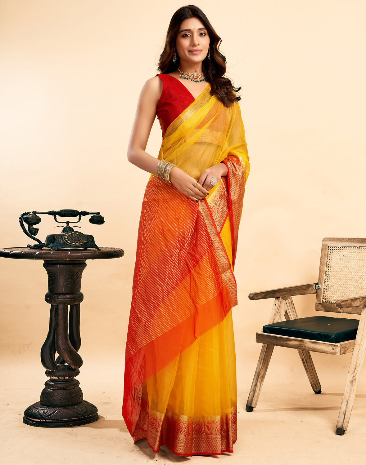 Sharini Woven Banarasi Organza Saree 