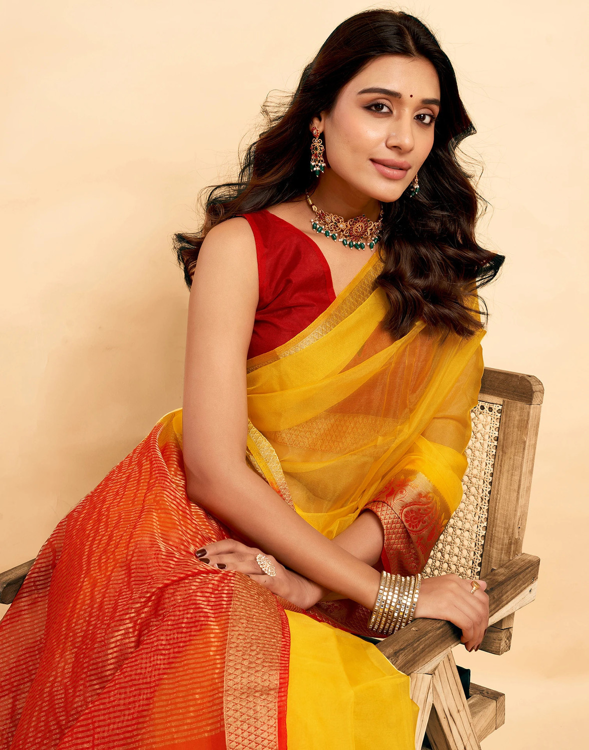 Sharini Woven Banarasi Organza Saree 