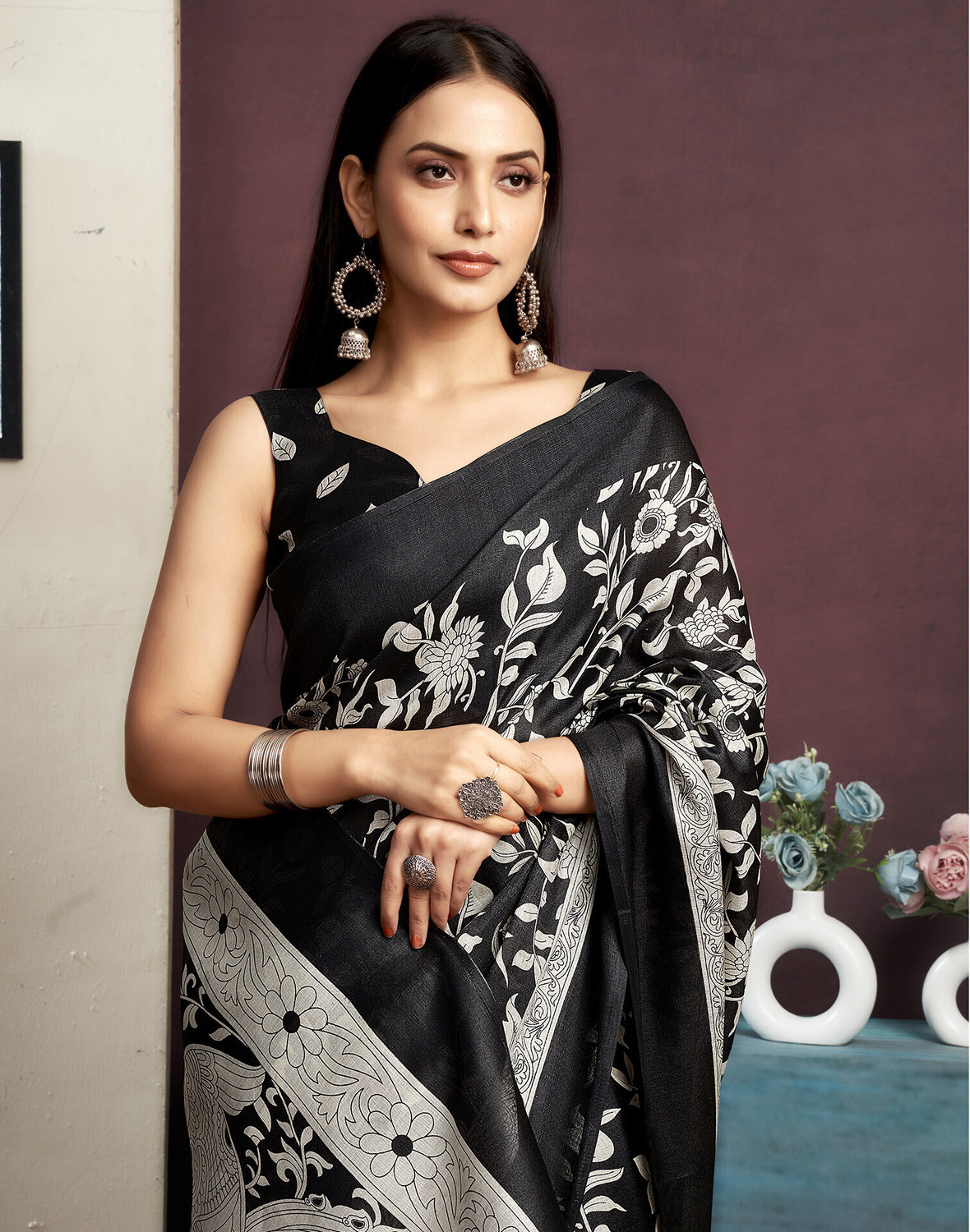 Sharini Bhagalpuri Khadi Silk Blend Saree
