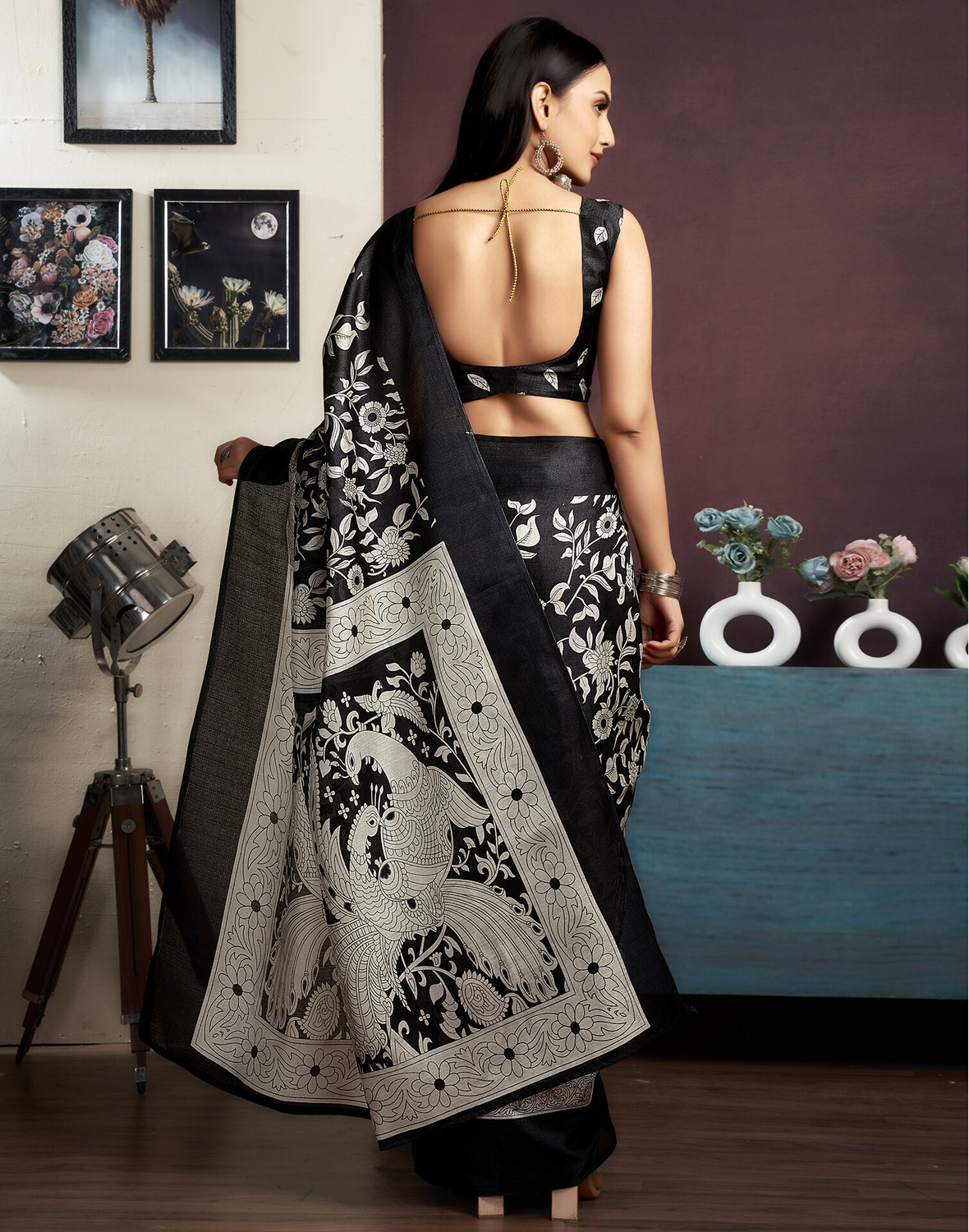 Sharini Bhagalpuri Khadi Silk Blend Saree