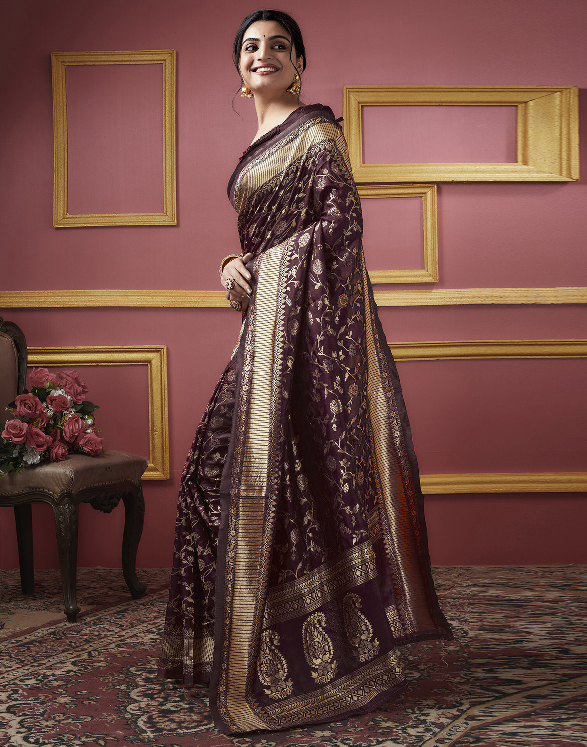 Sharini Banarasi Cotton Silk Blend Saree 