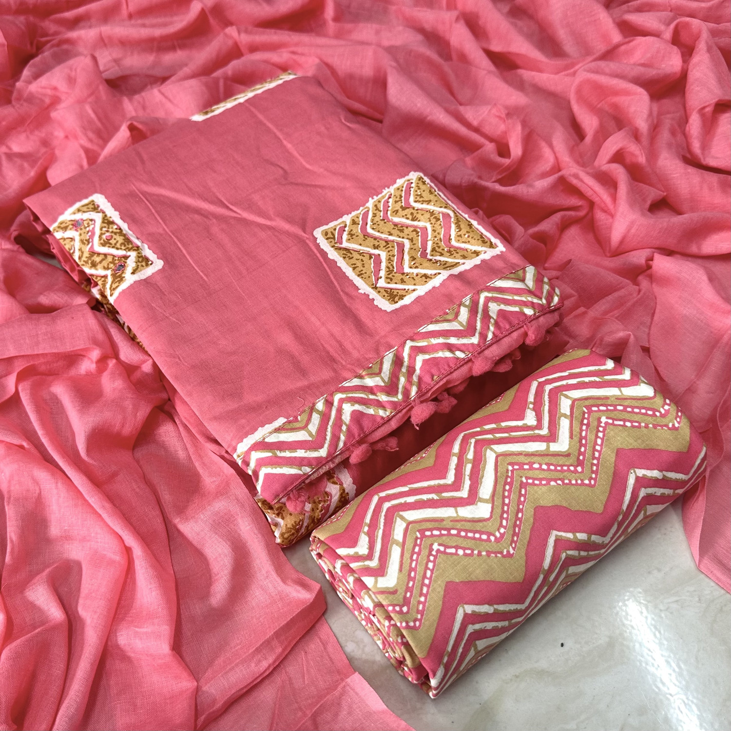 Kala Sutra Cotton Printed Salwar Suit Material