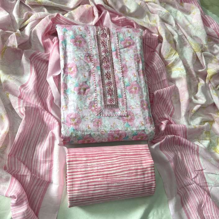 Kala Sutra Cotton Botanical Casual Salwar Suit Material