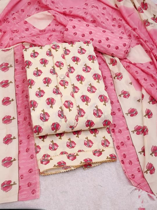 Kala Sutra Pure Cotton Floral  Salwar Suit Material