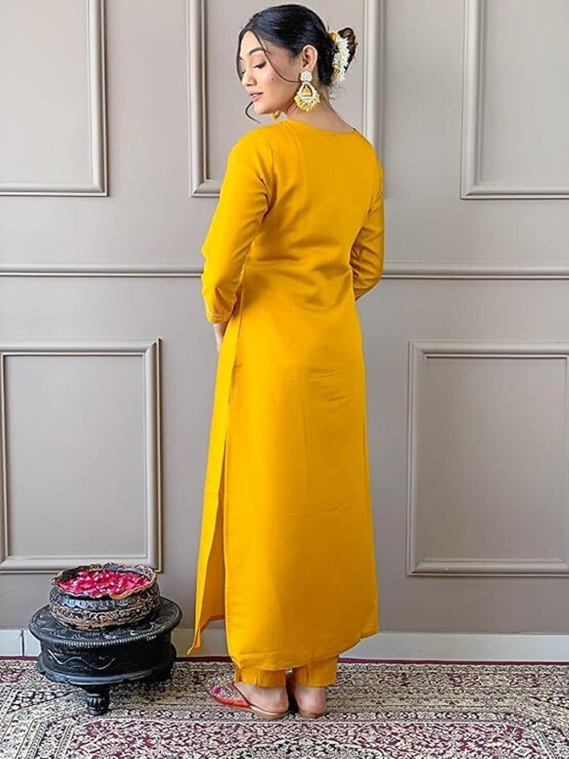  Pilessa Embellished  Viscose Rayon Salwar Suit Set
