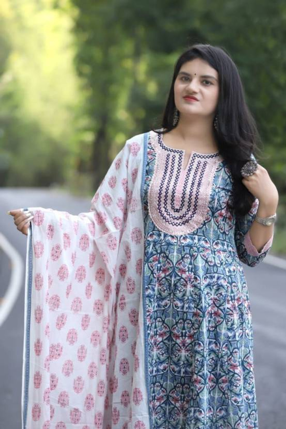  Pilessa Floral Print Salwar Suit Set