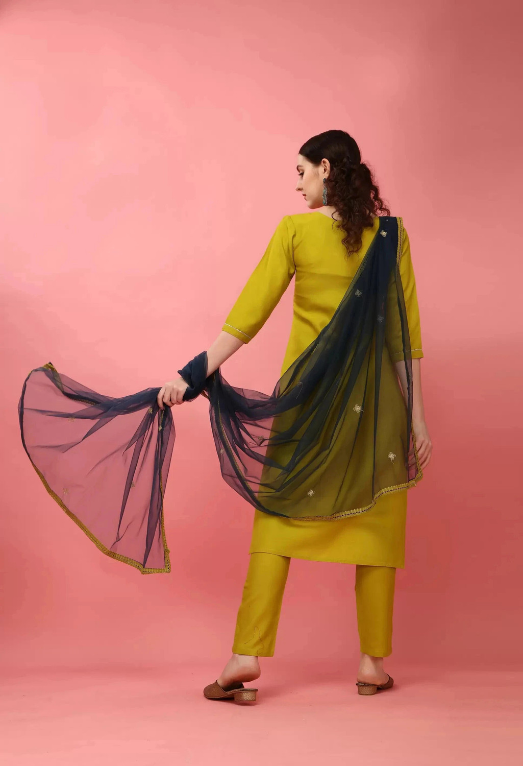   Pilessa Viscose Rayon Embroidered Salwar Suit Set