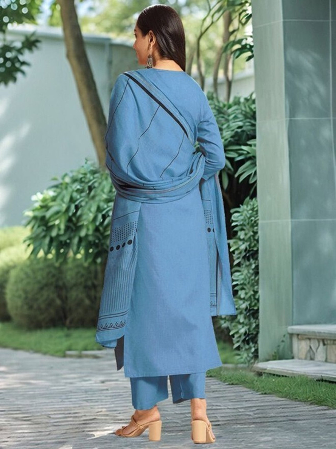  Pilessa  Plain Kurta  Salwar Suit Set