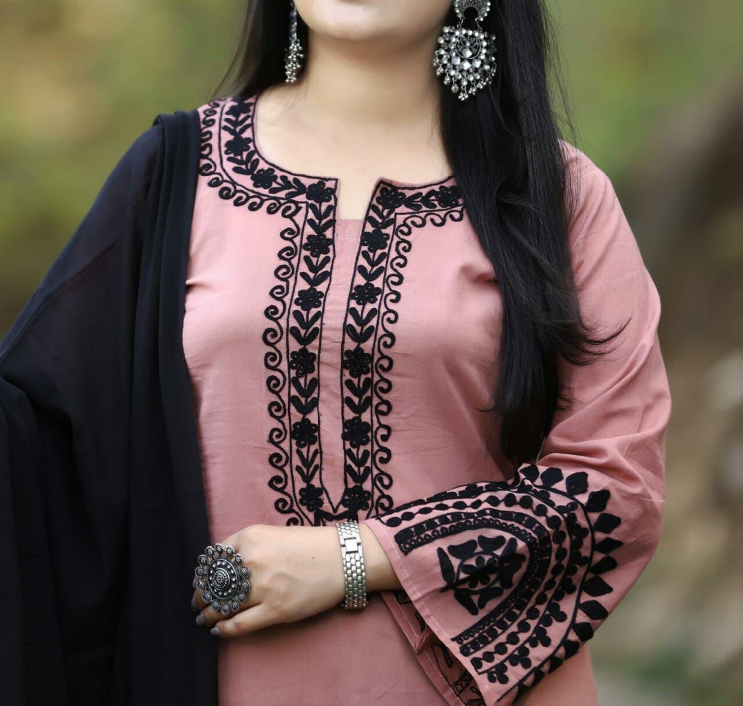  Pilessa Embroidered Rayon Salwar Suit Set