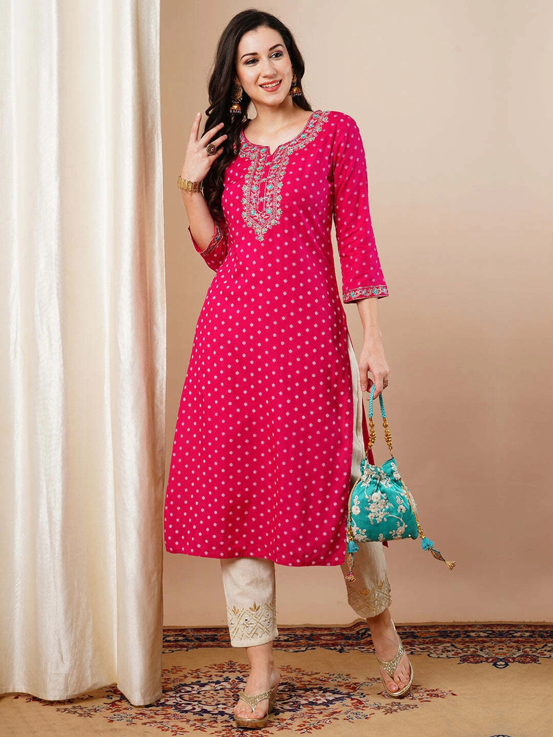 Pravya Straight Casual Wear  Salwar Suit Set  