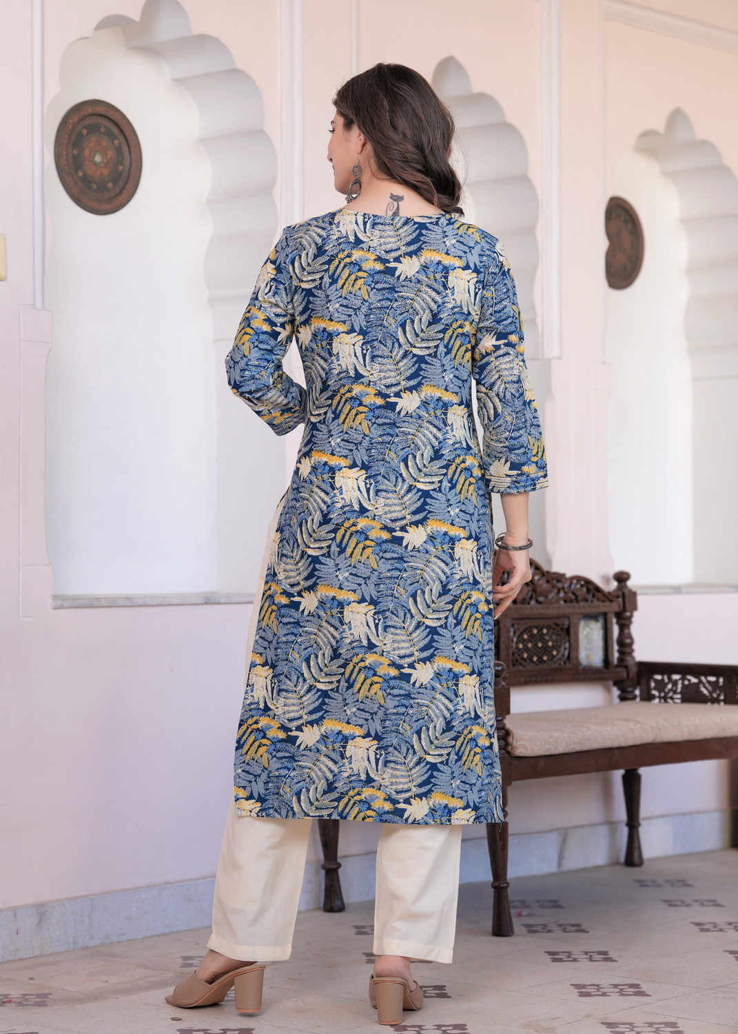 Pravya Grey Floral Salwar Suit Set 