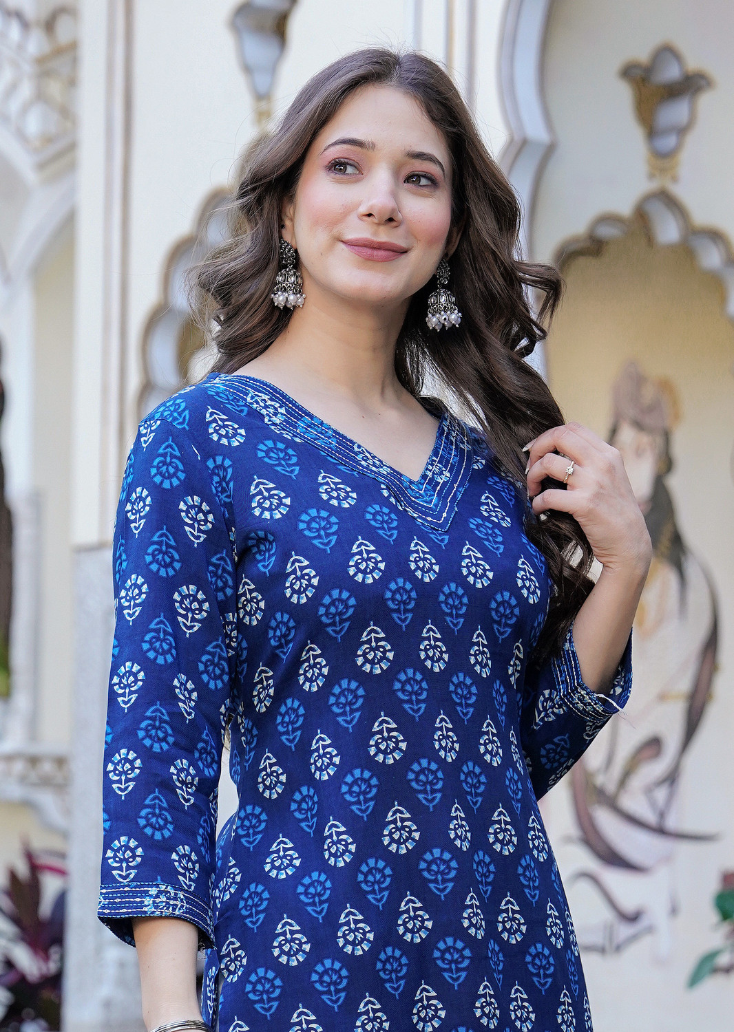 Pravya Floral Print Viscose  Salwar Suit Set 