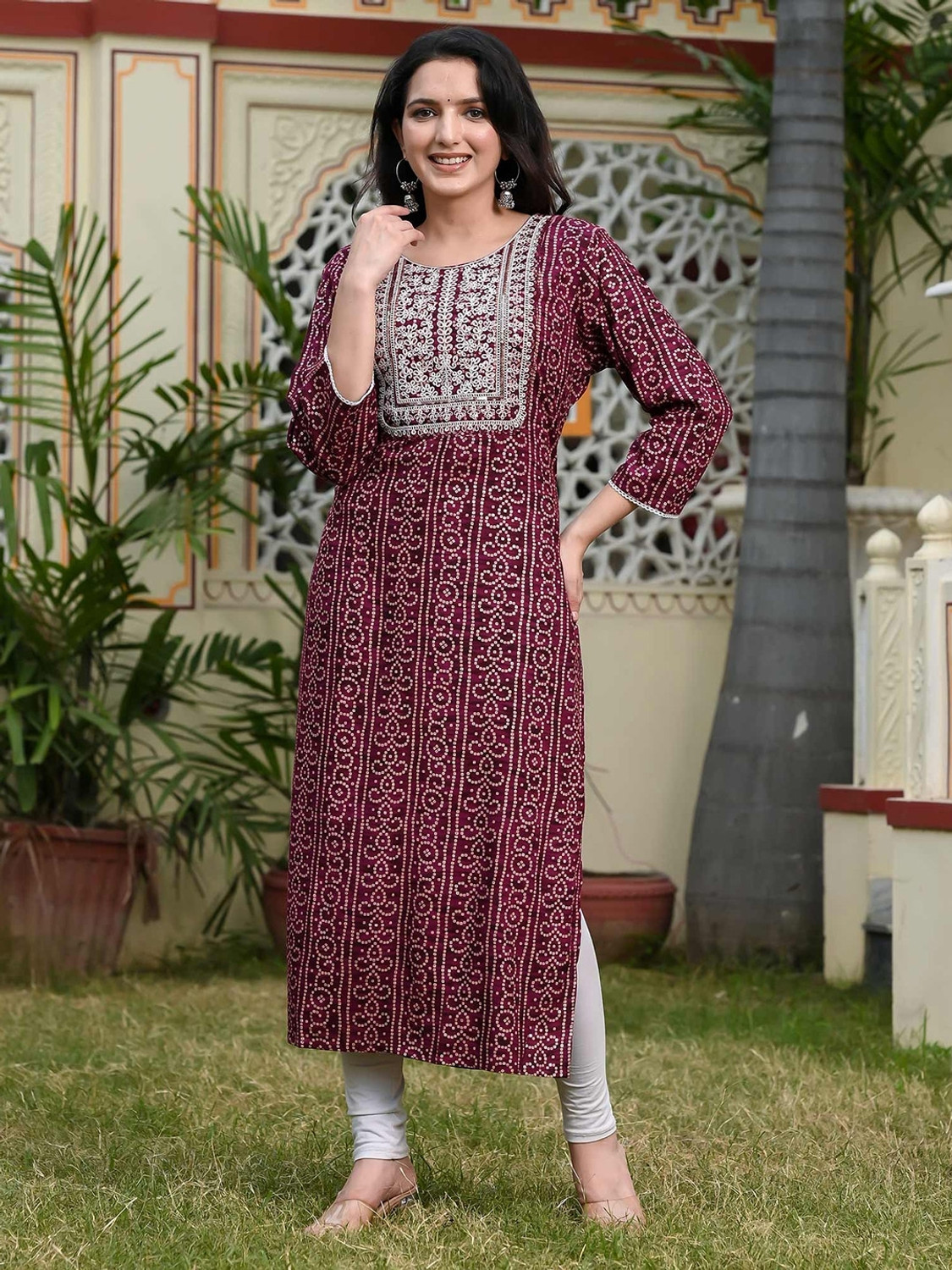  Pravya White Floral Print Salwar Suit Set 