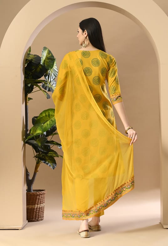 Divashree Viscose Rayon Kurti Pant Salwar Suit Set 