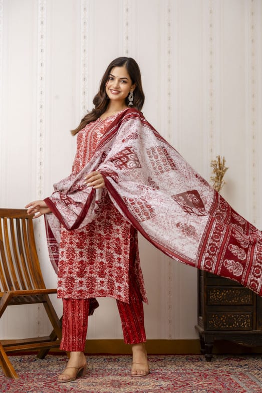 Divashree  Cotton  Ethnic Festive Salwar Suit Set 