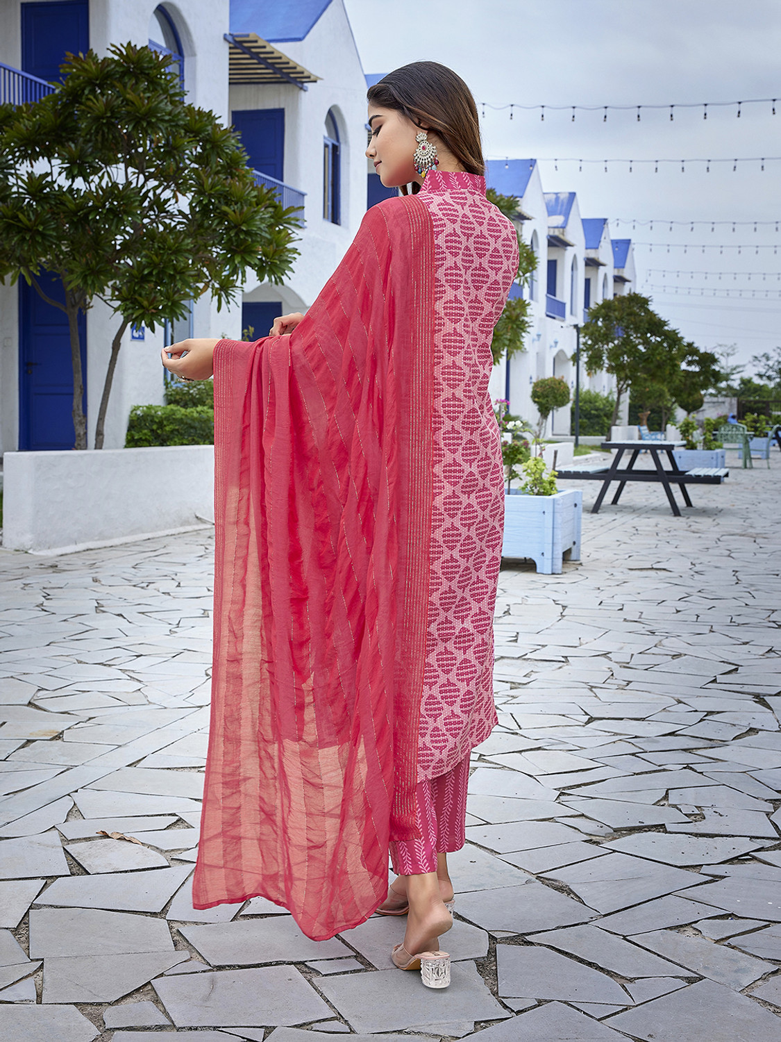Rivanta Geometric Printed  Salwar Suit Set 