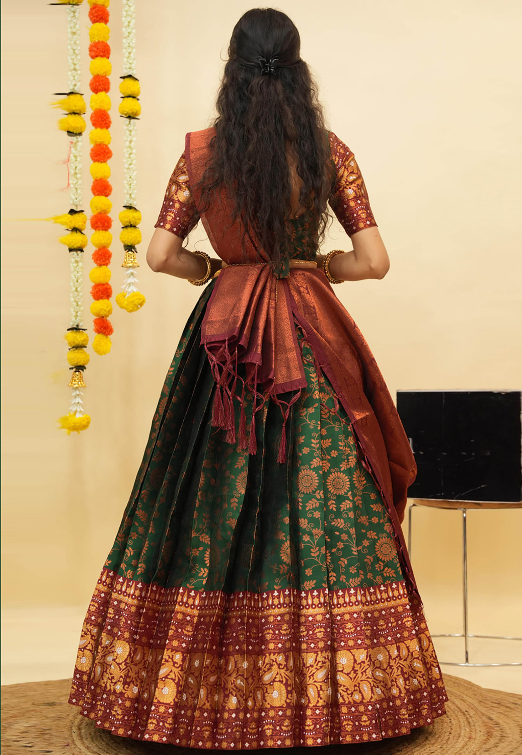 Kezel Self Design Zari Lehenga Choli