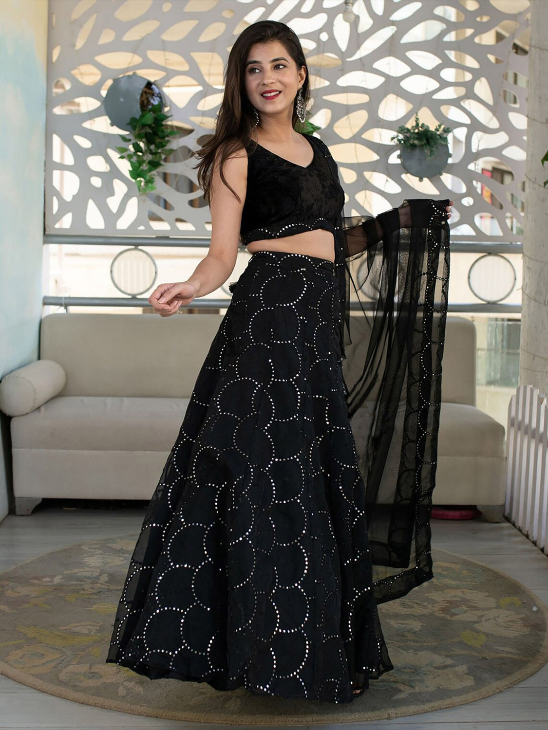 Kezel Sequins Work Lehenga Choli