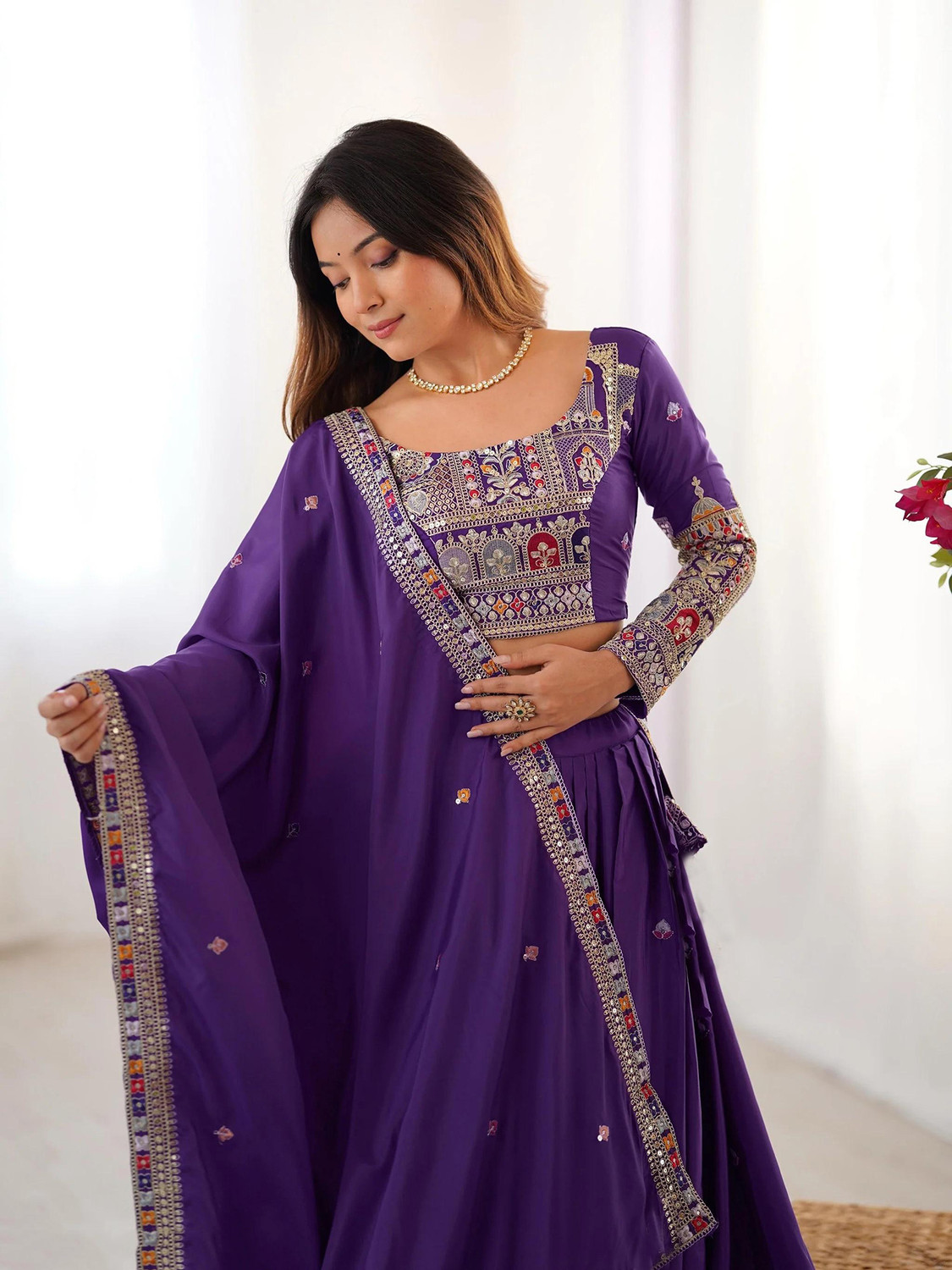 Kezel Embroidered Sequins Lehenga Choli