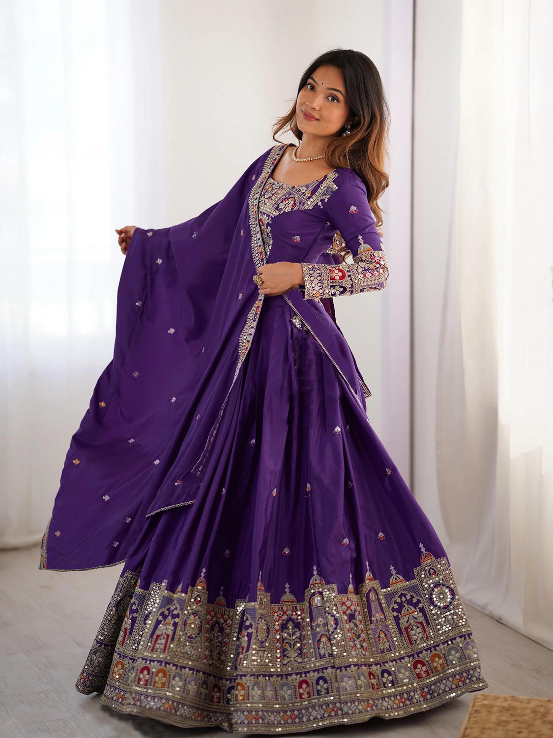 Kezel Embroidered Sequins Lehenga Choli