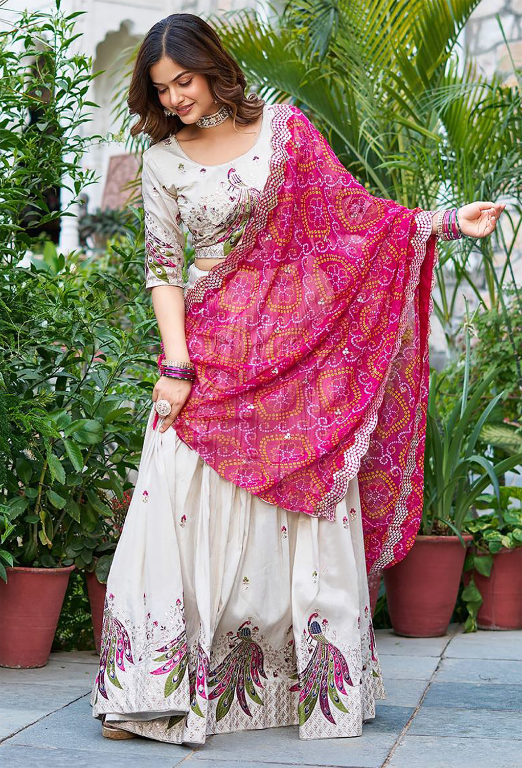 Kezel Embroidered Silk Lehenga Choli