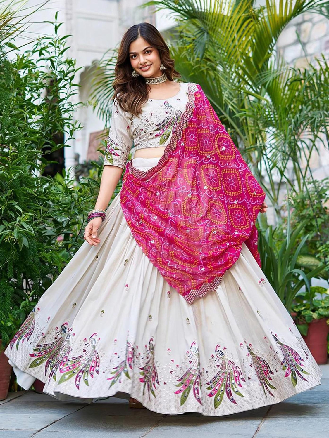 Kezel Embroidered Silk Lehenga Choli