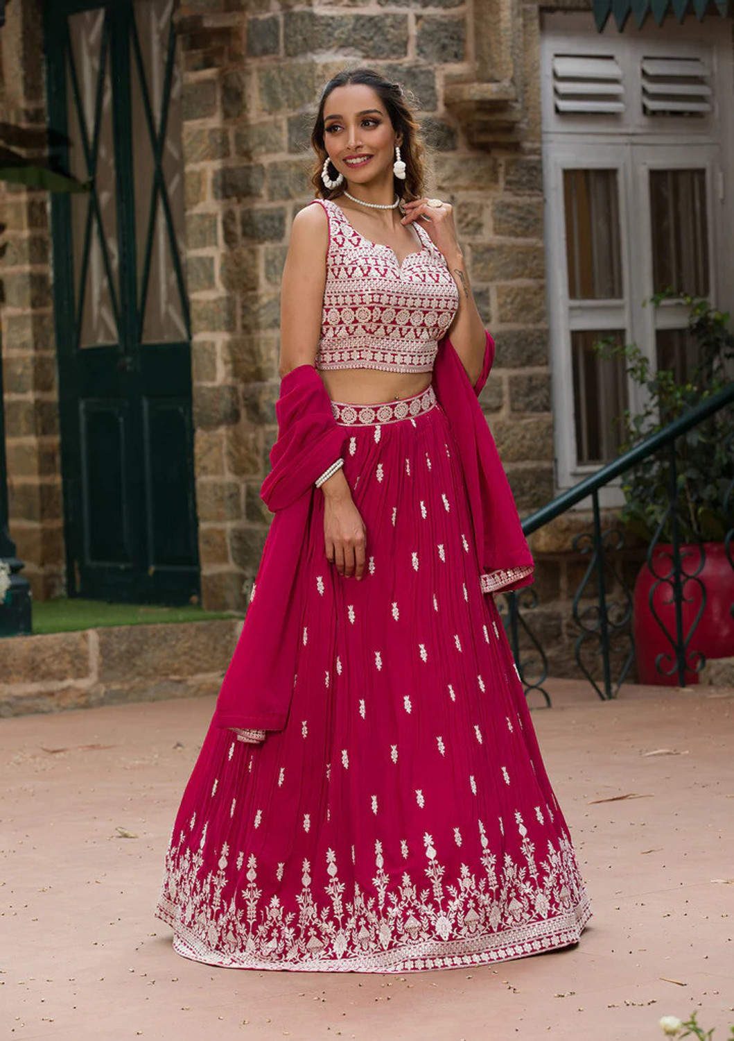 Kezel Georgette A-Line Lehenga Choli