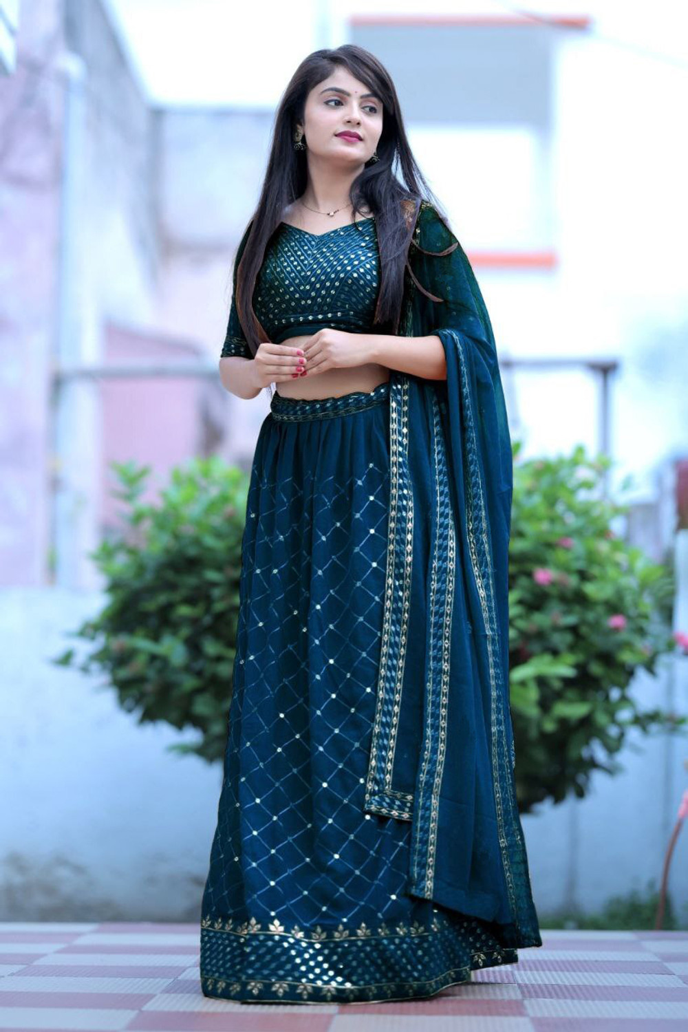 Kezel Georgette Circular Lehenga Choli