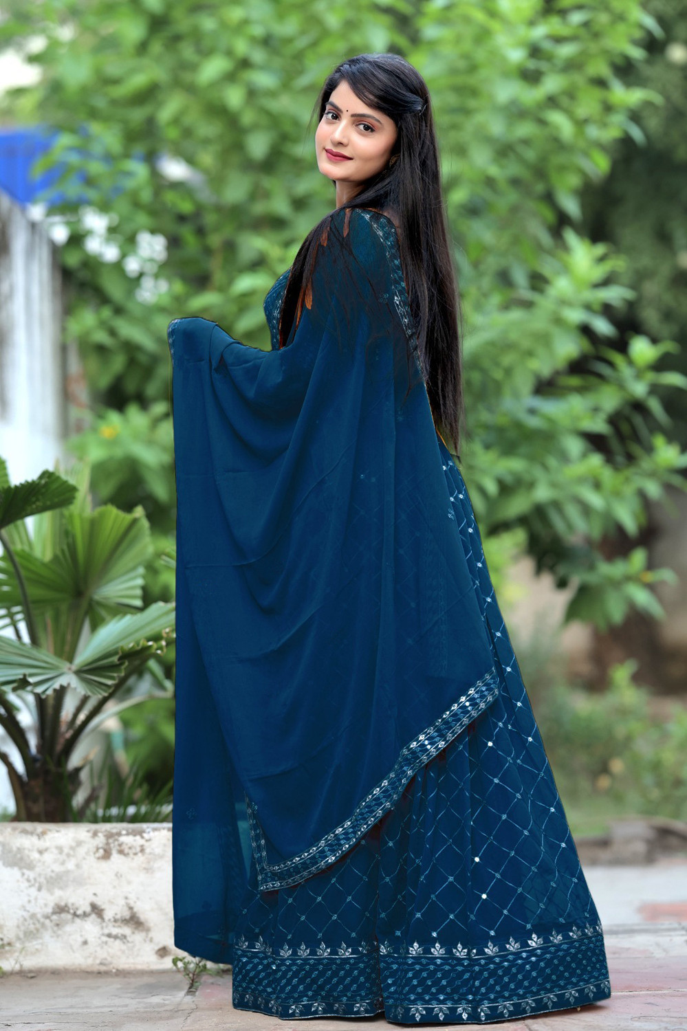 Kezel Georgette Circular Lehenga Choli