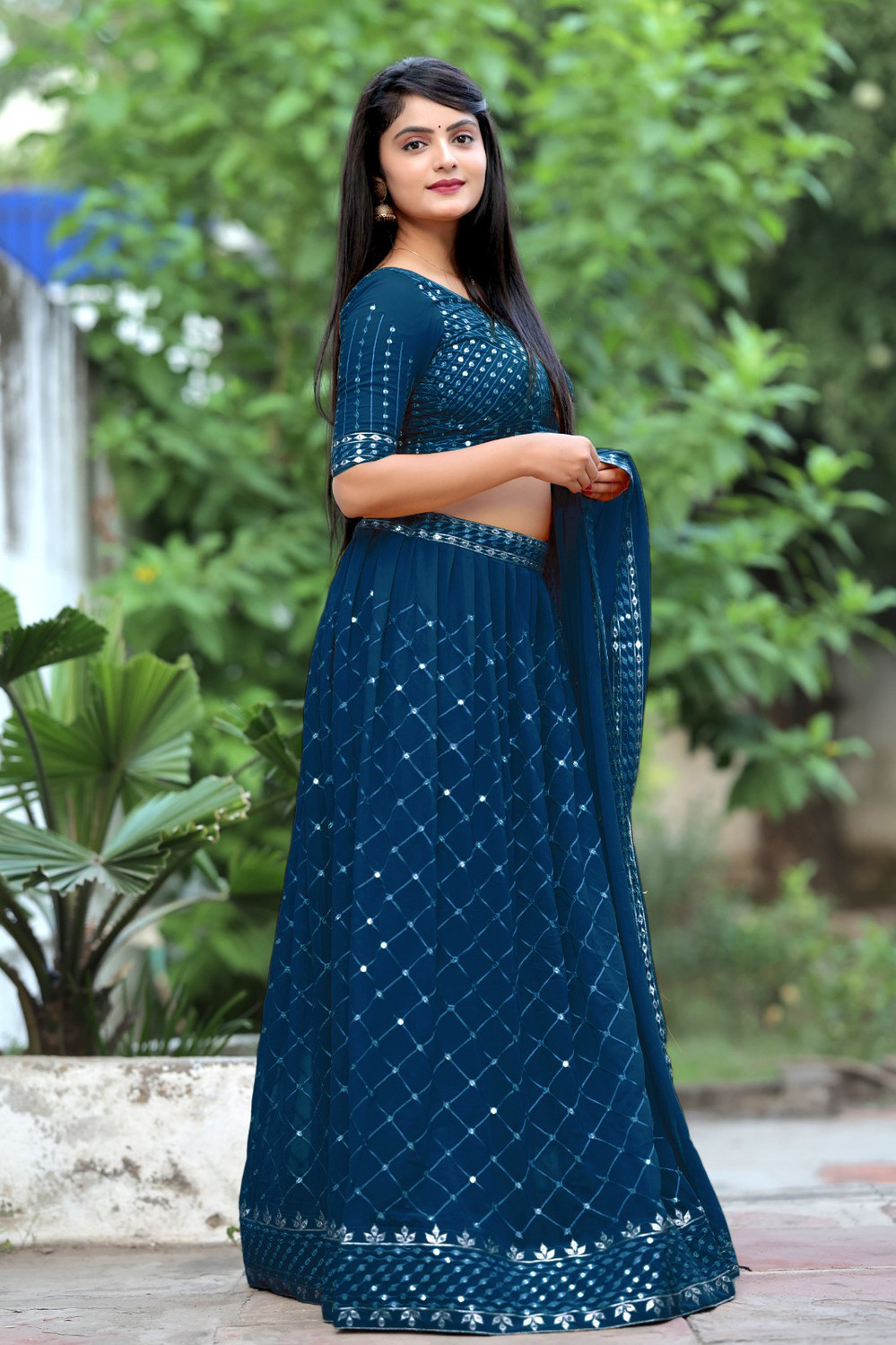 Kezel Georgette Circular Lehenga Choli