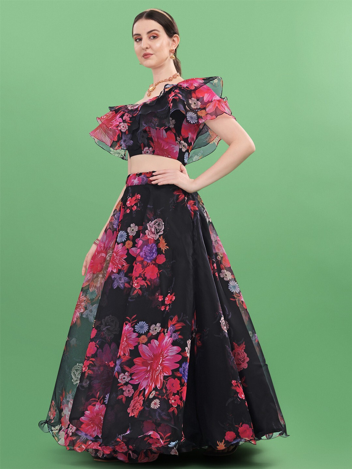 Kezel Digital Print Lehenga Choli
