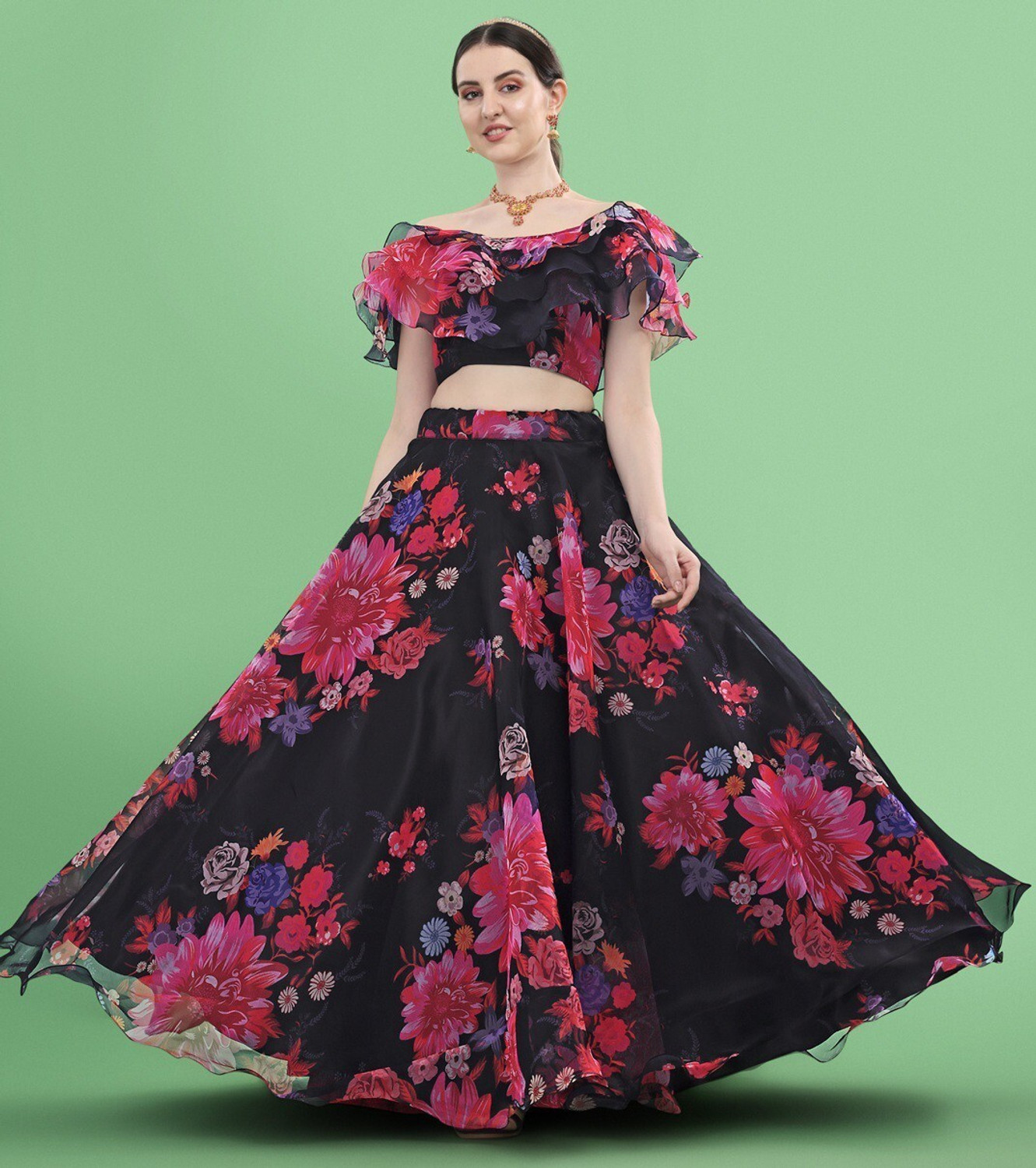 Kezel Digital Print Lehenga Choli