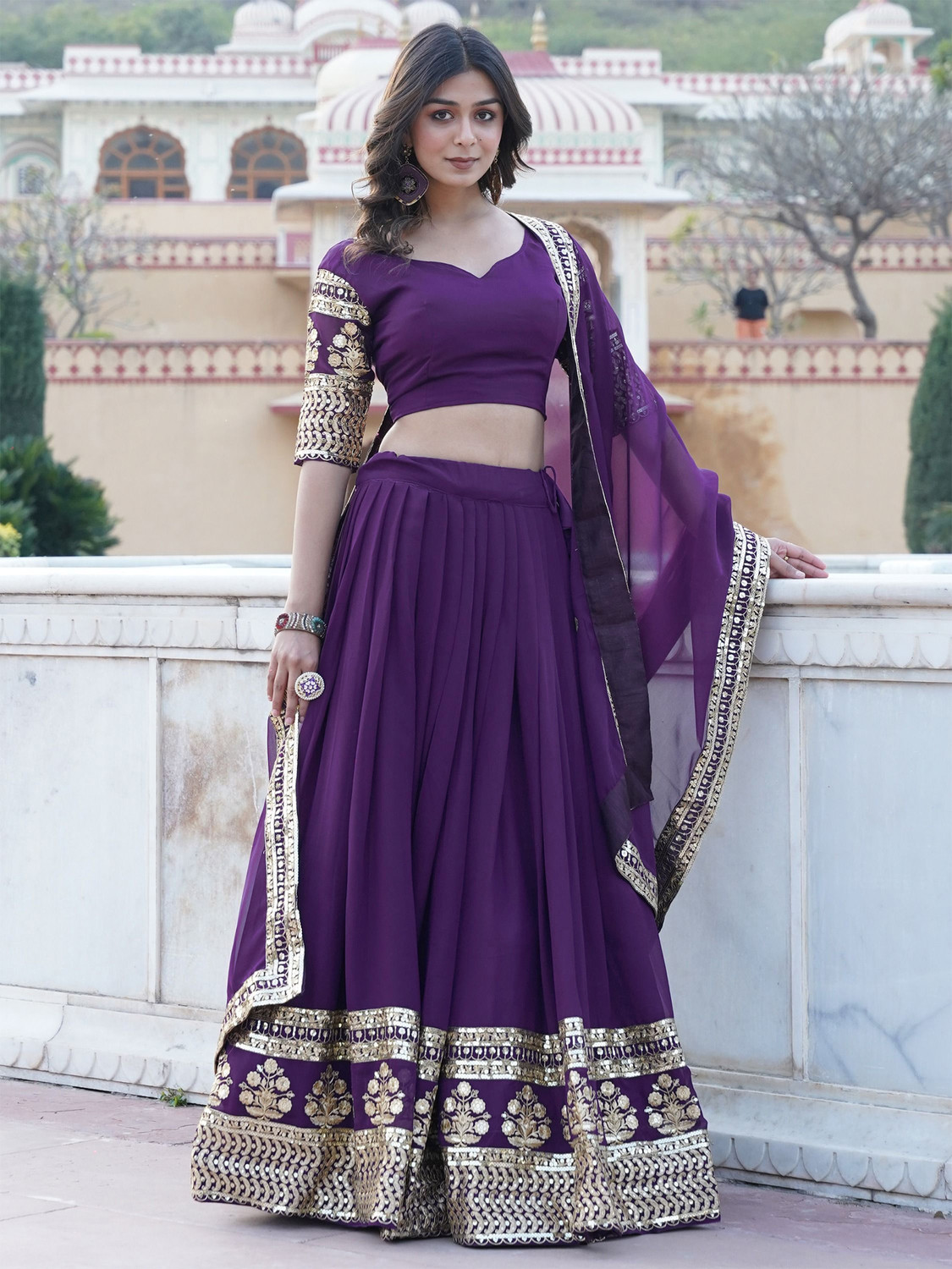 Kezel PR Semi Stitched Lehenga Choli