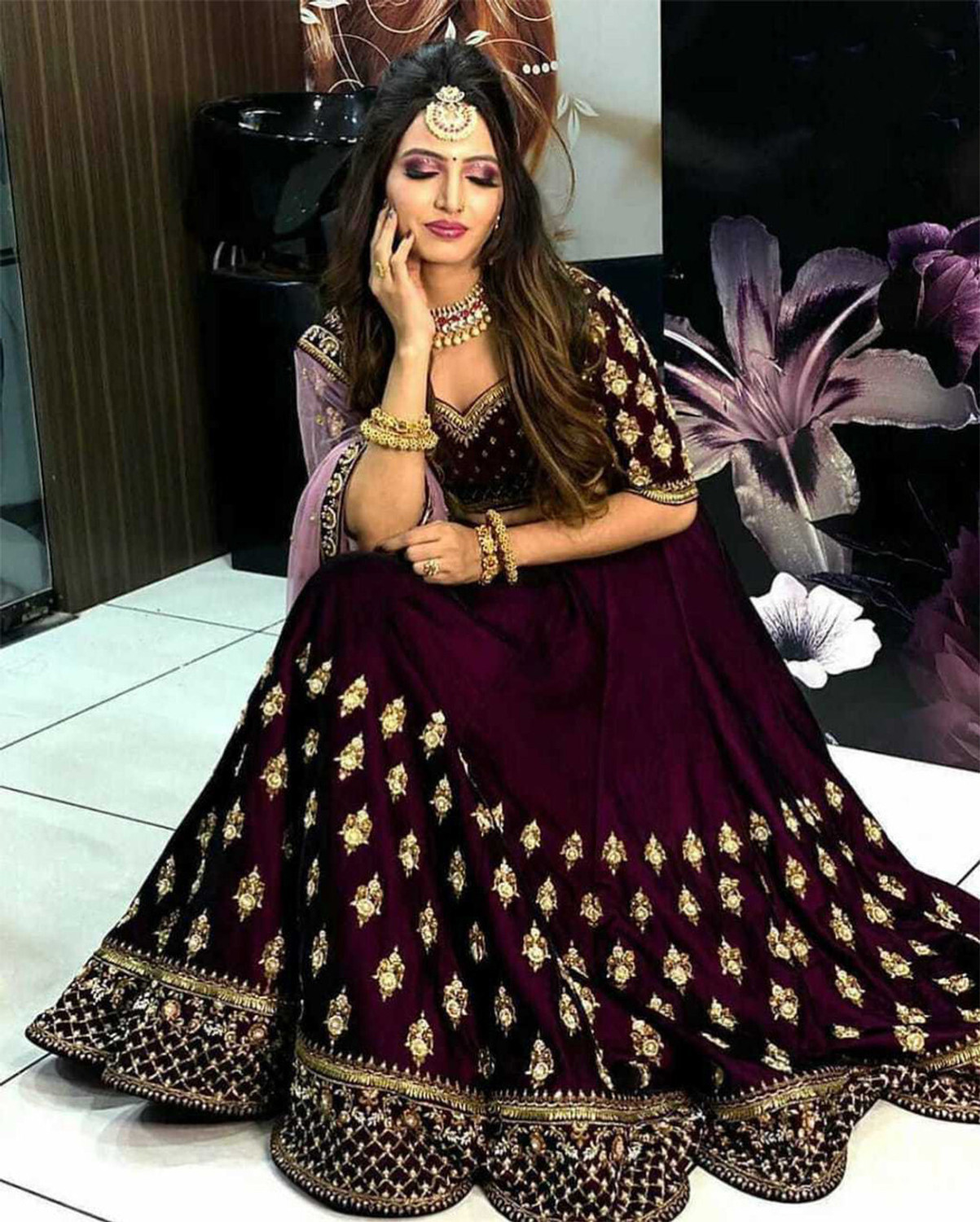 Kezel Velvet Lehenga Choli