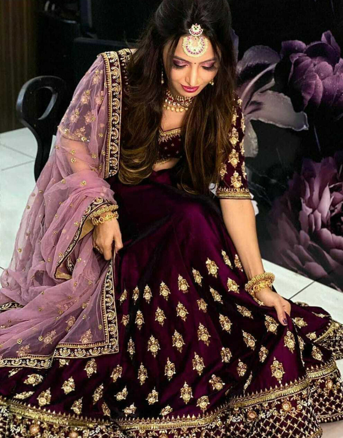 Kezel Velvet Lehenga Choli