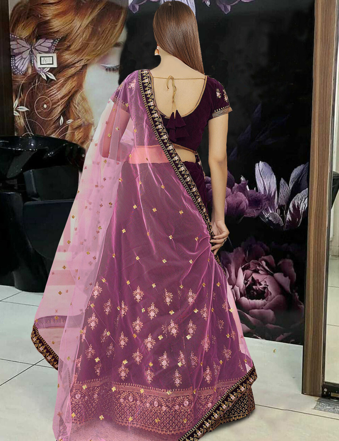 Kezel Velvet Lehenga Choli