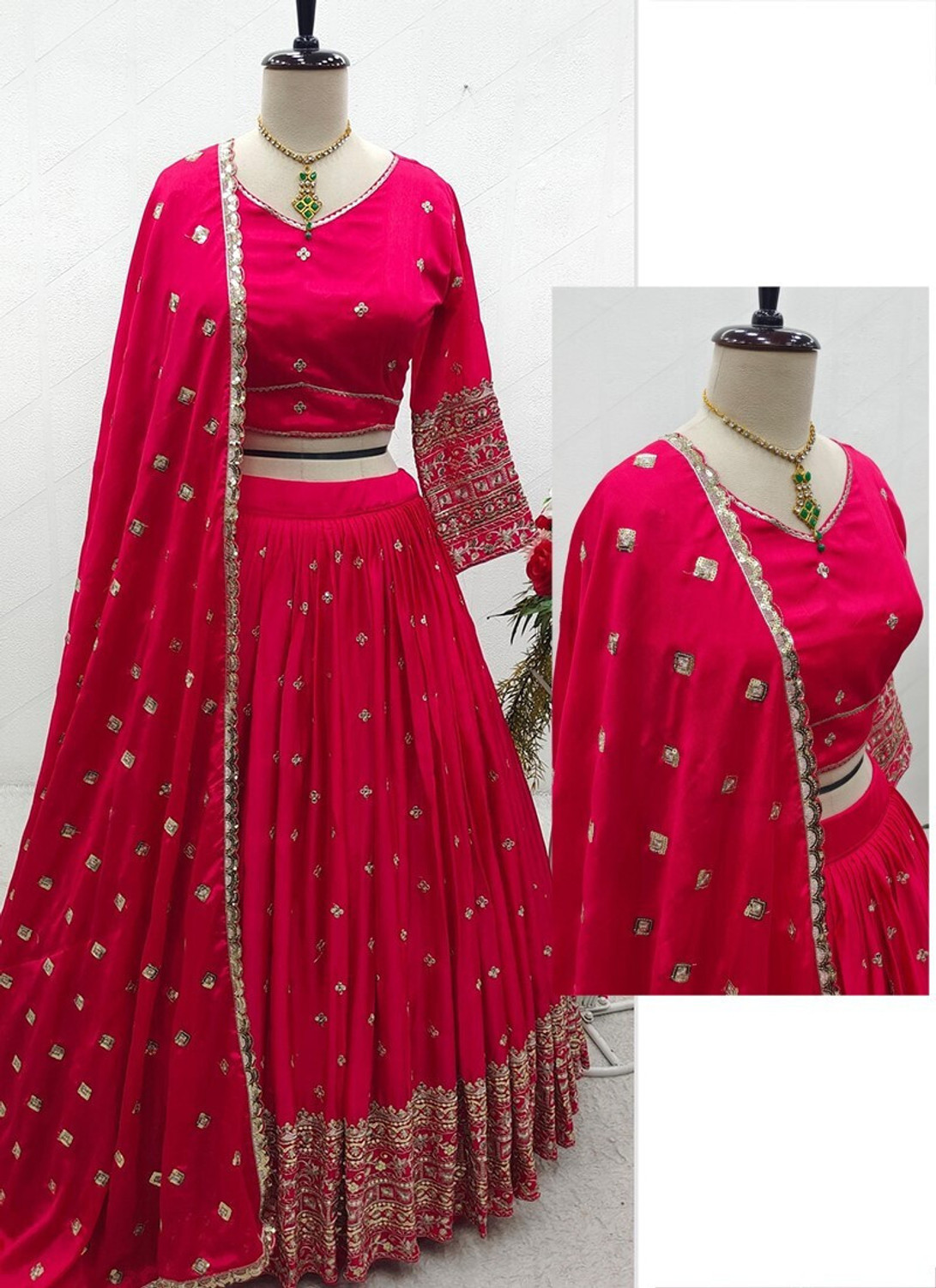 Kezel Heavy broad border Lehenga Choli