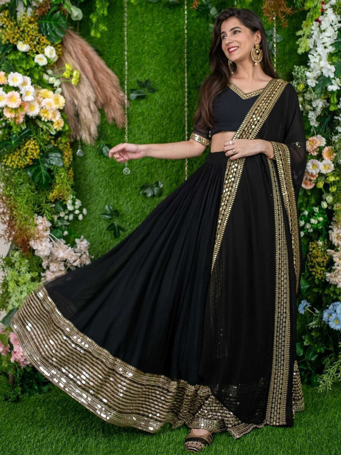 Kezel Embroidered Georgette Lehenga Choli