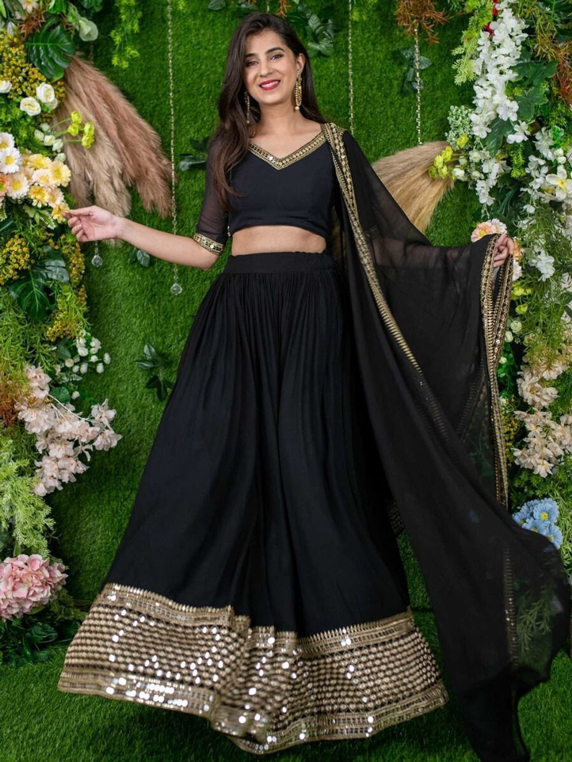 Kezel Embroidered Georgette Lehenga Choli