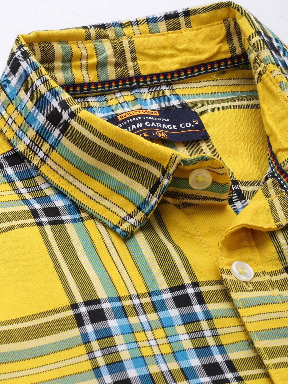 Ivaan Yellow & black plaid Shirt