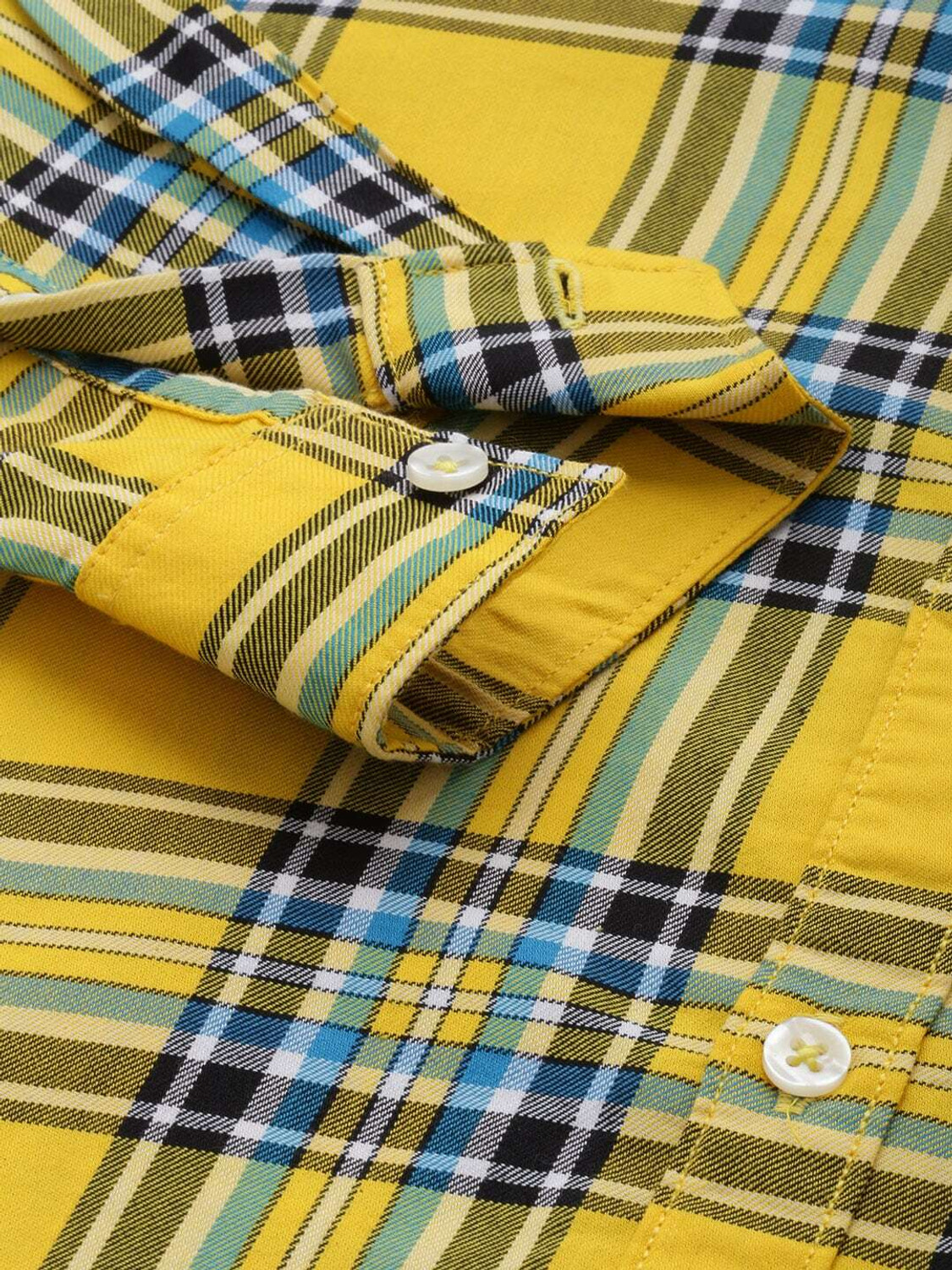 Ivaan Yellow & black plaid Shirt
