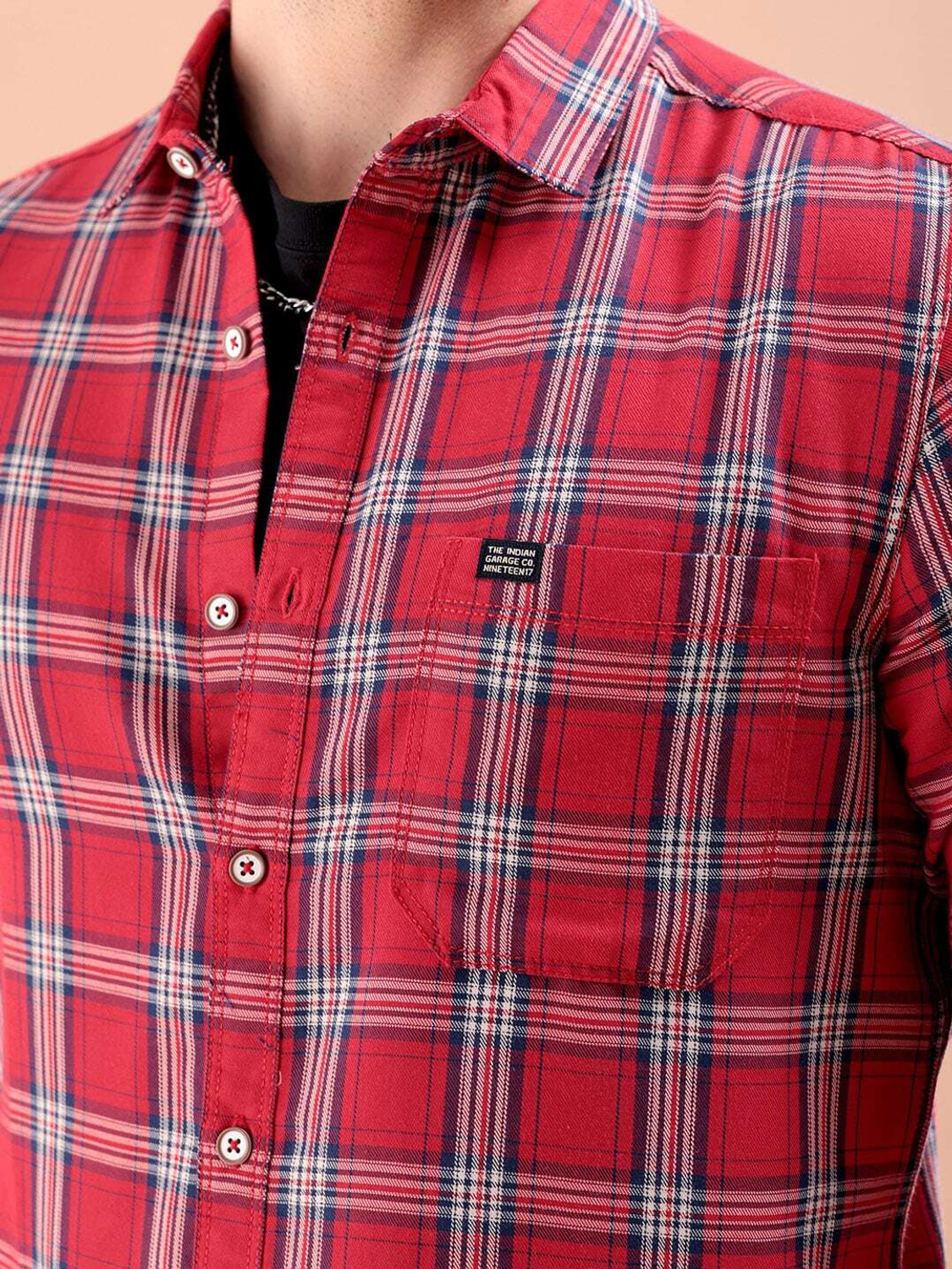 Ivaan Red and black checked shirt