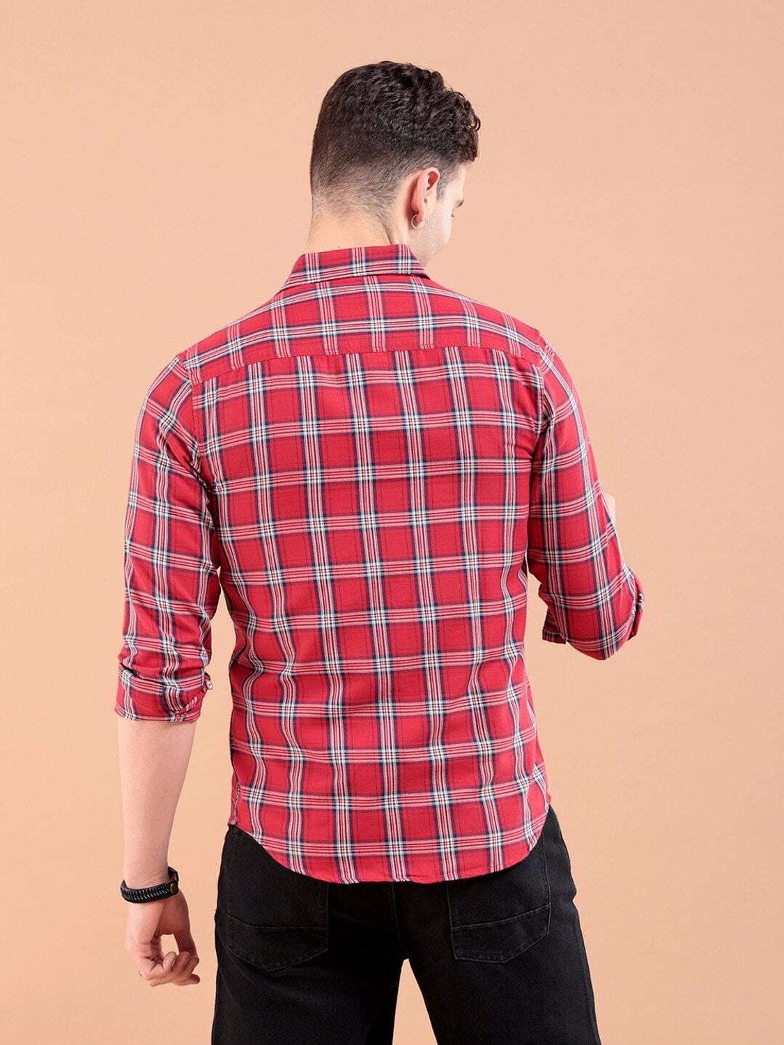 Ivaan Red and black checked shirt
