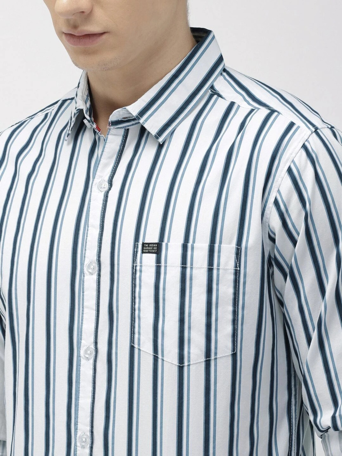 Ivaan Blue vertical stripes Shirt