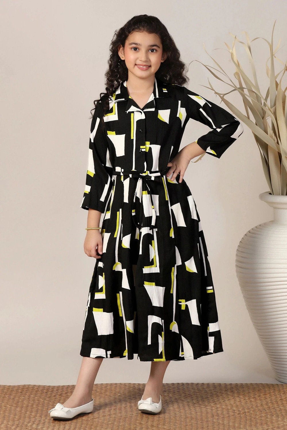 Fablina Shirt-style midi dress